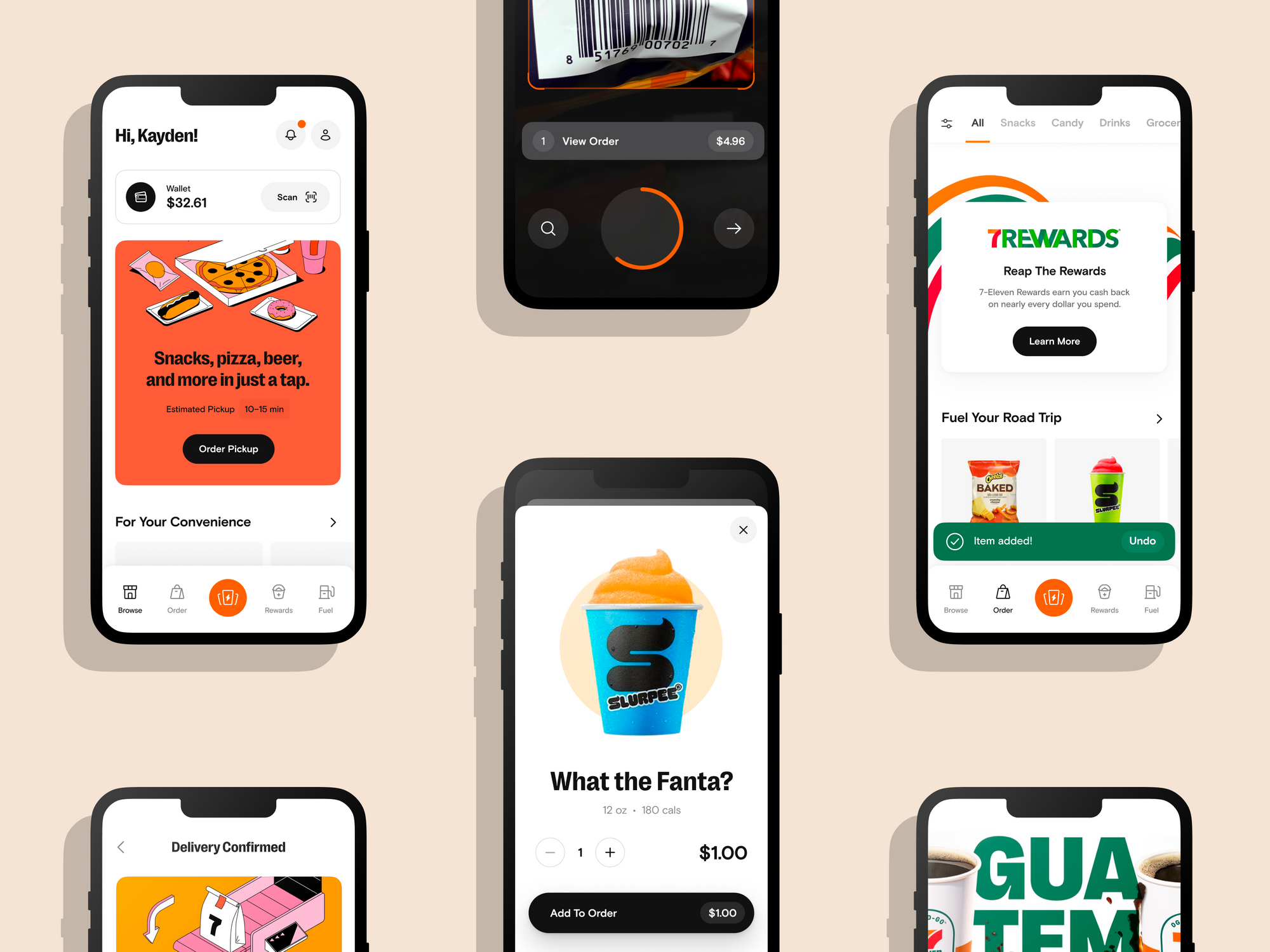 7-Eleven mobile application screens